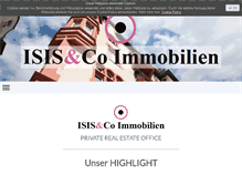 Tablet Screenshot of isis-immobilien.com